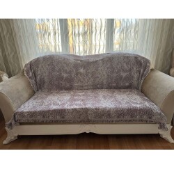 Homebiente Pamuklu Kaymaz Koltuk Çekyat Örtüsü Bordo 180x220 - 2